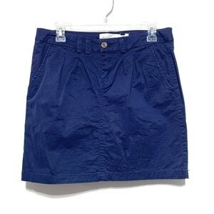 H&M LOGG Chino Navy Blue Mini Short Pencil Skirt Business Wear Career size 6